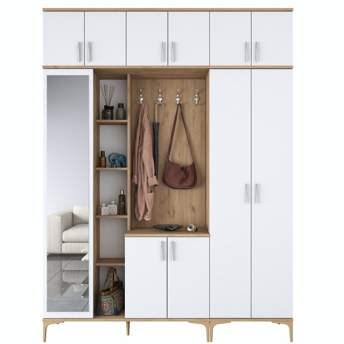 Hanah Home Recibidor EA121 - 2765 Nogal y Blanco Hanah Home Recibidor EA121 - 2765 Nogal y Blanco